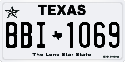 TX license plate BBI1069