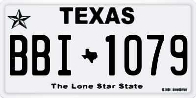 TX license plate BBI1079