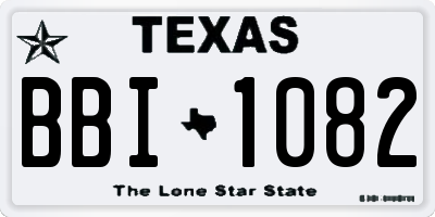 TX license plate BBI1082