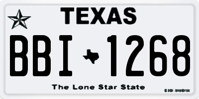 TX license plate BBI1268