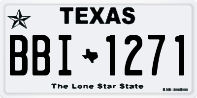 TX license plate BBI1271