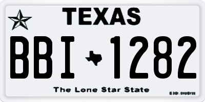 TX license plate BBI1282