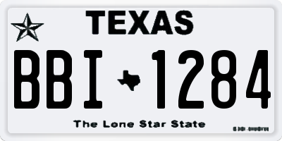 TX license plate BBI1284