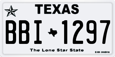 TX license plate BBI1297