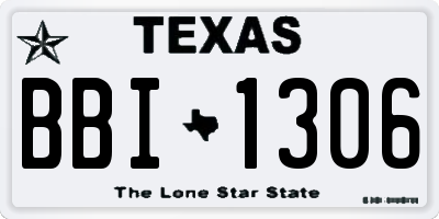 TX license plate BBI1306