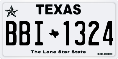 TX license plate BBI1324