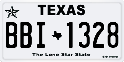 TX license plate BBI1328