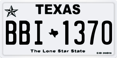 TX license plate BBI1370