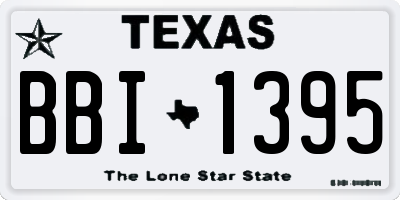 TX license plate BBI1395