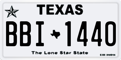 TX license plate BBI1440