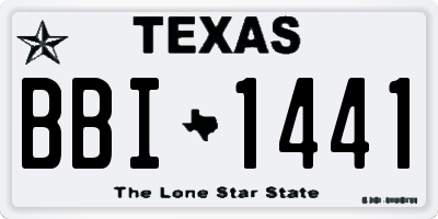 TX license plate BBI1441