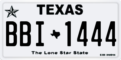 TX license plate BBI1444