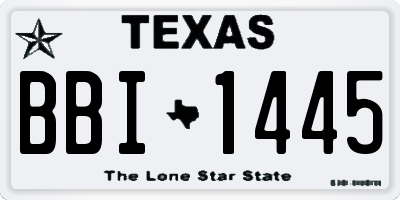TX license plate BBI1445