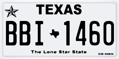 TX license plate BBI1460