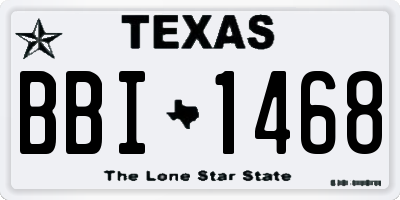 TX license plate BBI1468