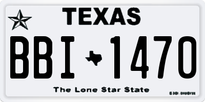 TX license plate BBI1470