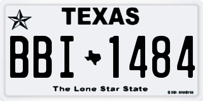 TX license plate BBI1484