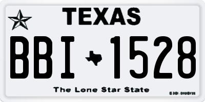 TX license plate BBI1528