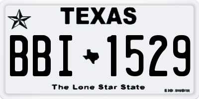 TX license plate BBI1529