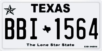 TX license plate BBI1564