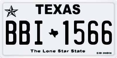 TX license plate BBI1566