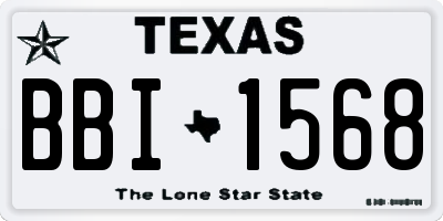 TX license plate BBI1568