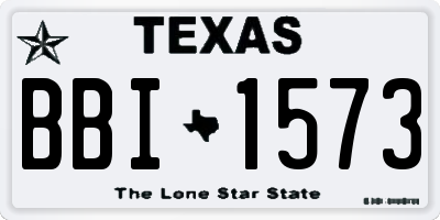 TX license plate BBI1573