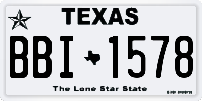 TX license plate BBI1578