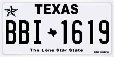 TX license plate BBI1619