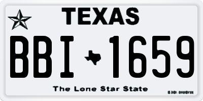 TX license plate BBI1659