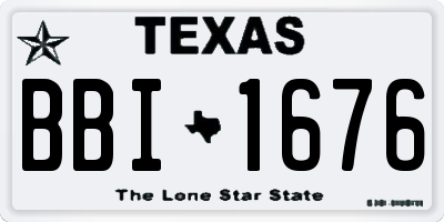 TX license plate BBI1676