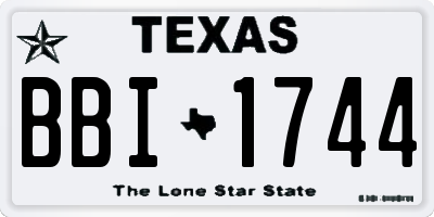 TX license plate BBI1744