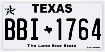 TX license plate BBI1764