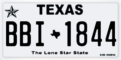 TX license plate BBI1844