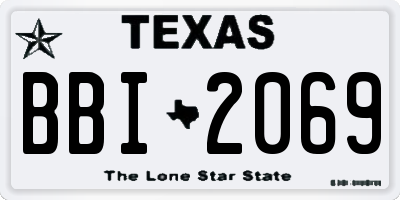 TX license plate BBI2069