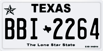 TX license plate BBI2264