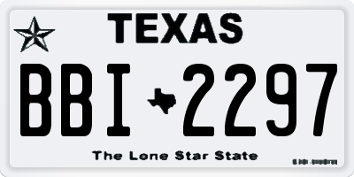 TX license plate BBI2297