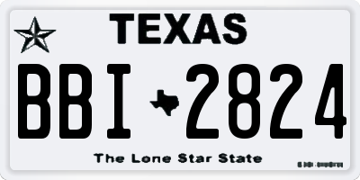TX license plate BBI2824