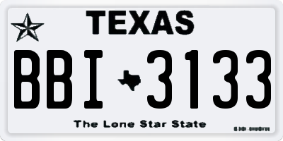 TX license plate BBI3133