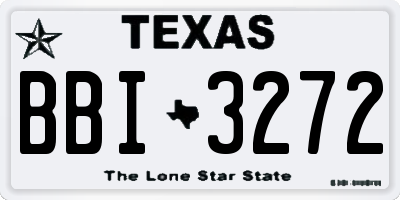 TX license plate BBI3272