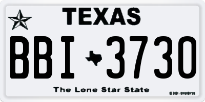 TX license plate BBI3730