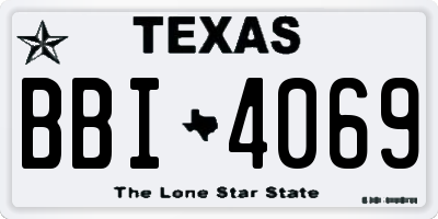 TX license plate BBI4069