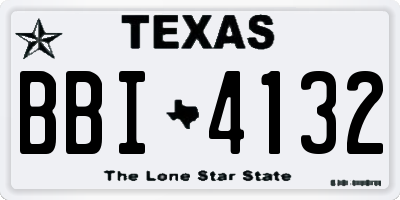 TX license plate BBI4132