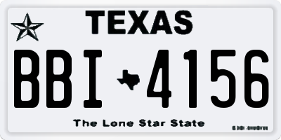 TX license plate BBI4156