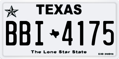 TX license plate BBI4175