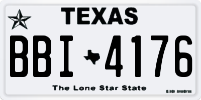 TX license plate BBI4176