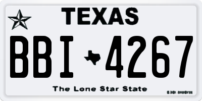 TX license plate BBI4267