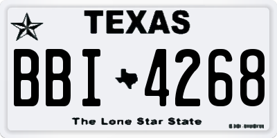 TX license plate BBI4268