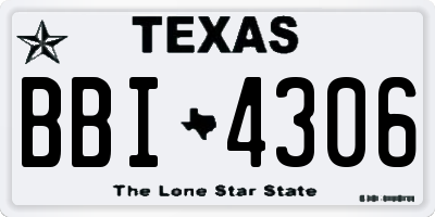 TX license plate BBI4306