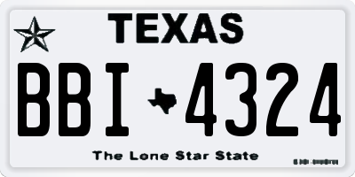 TX license plate BBI4324